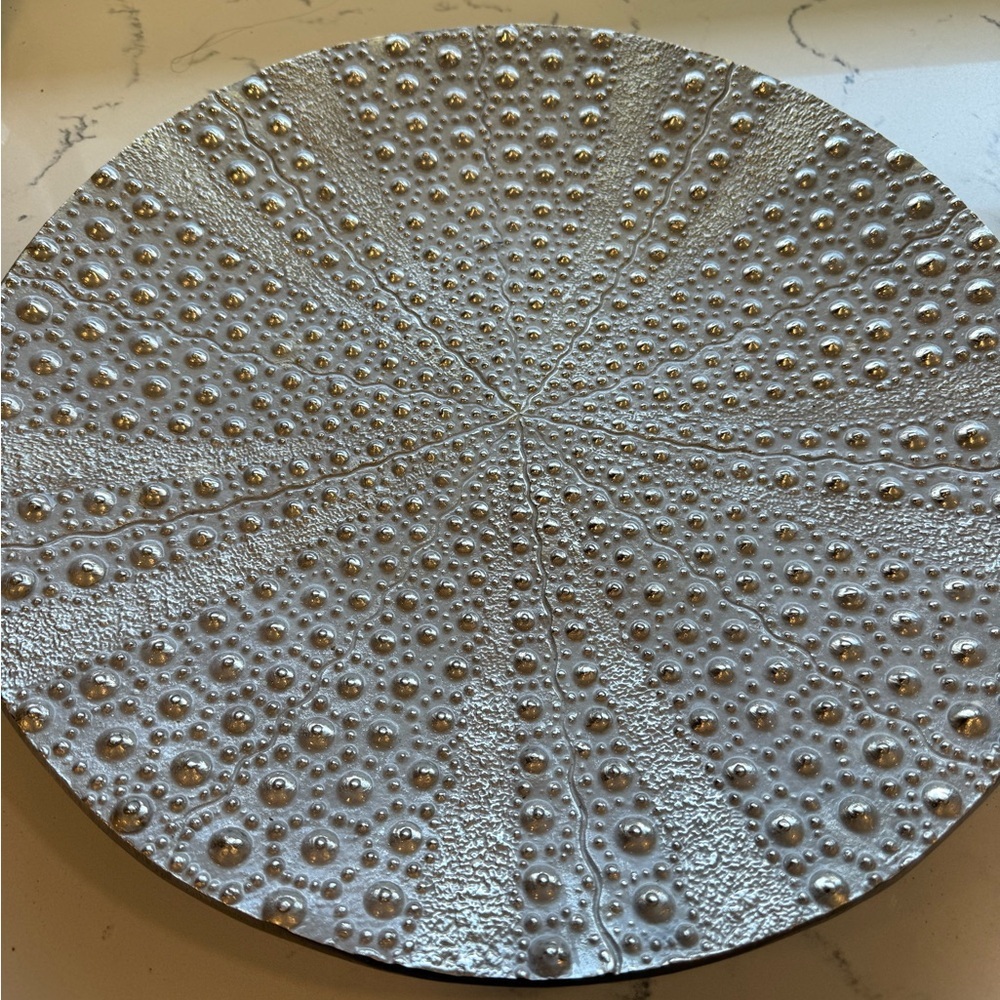 Michael Aram Ocean Reef Silver Textured Plate - Picture 2 of 3